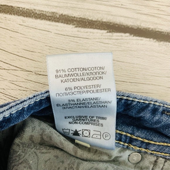 Womens Silver Aiko Rivets Flap Pocket Capri Denim Blue Jeans Sz W 30 L 22 - Picture 9 of 9